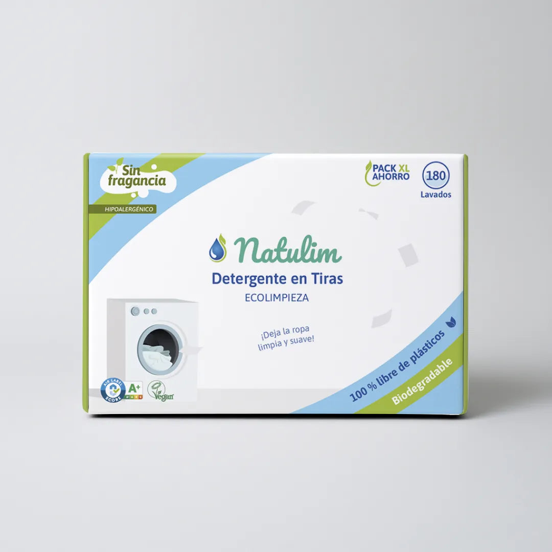Pack 180 Eco-Tiras de Detergente Natulim para Bebés