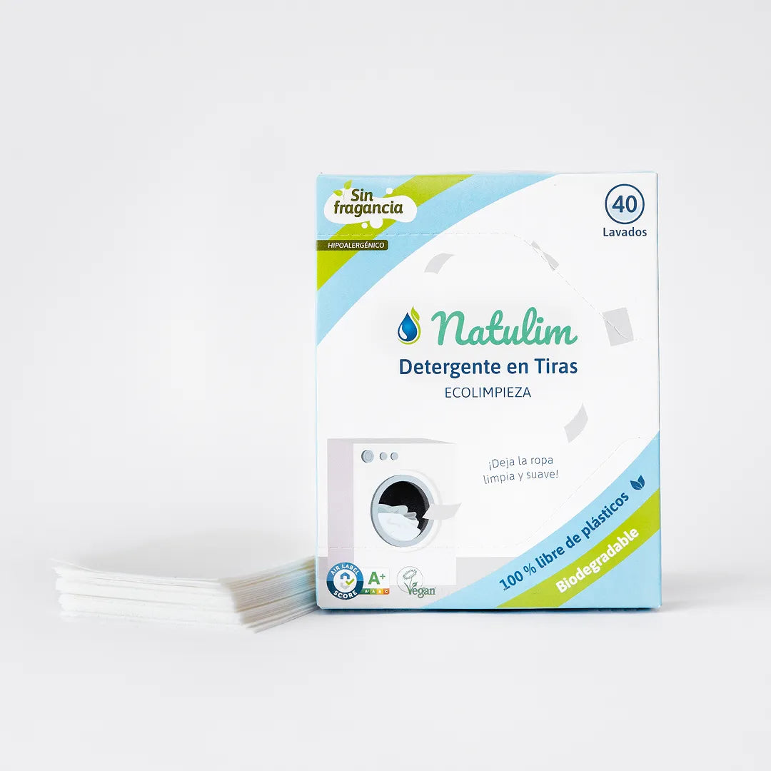 Eco-Tiras de Detergente 40 lavados Natulim