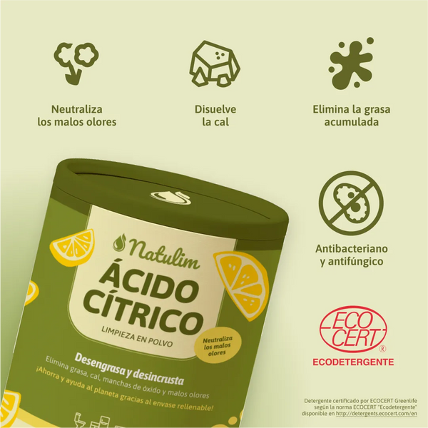 Beneficios del Ácido Cítrico Natulim
