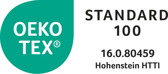 OEKO-TEX® Standard 100 · 16.0.80459 Hohenstein HTTI