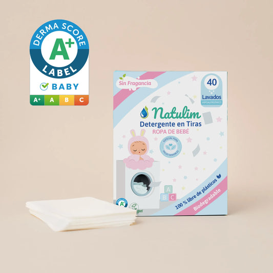 Eco-Tiras de Detergente Natulim Especial para Bebés - 40 Lavados