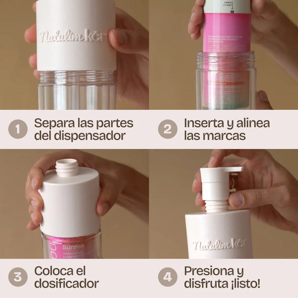 Cómo usar Dispensador Gel, Champú y Jabón Natulim Kēr