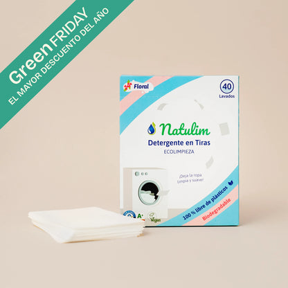 Eco-Tiras de Detergente 40 lavados Natulim