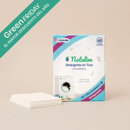 Eco-Tiras de Detergente 40 lavados Natulim