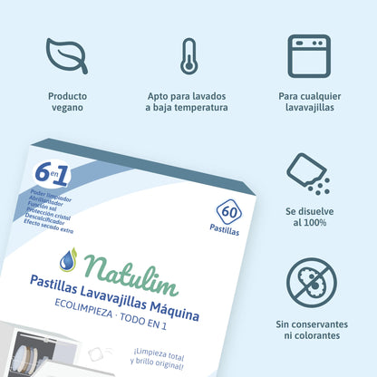 Eco Dishwasher Tablets 6 in 1 - 60 Washes