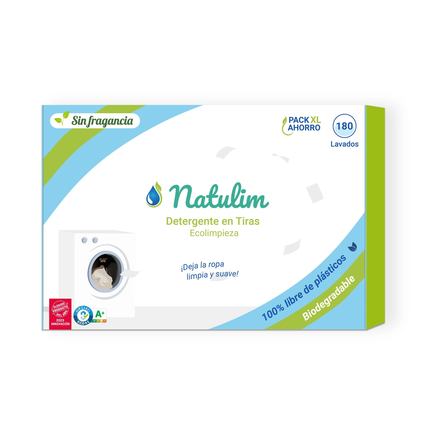 Pack 180 Eco-Tiras de Detergente Natulim para Bebés