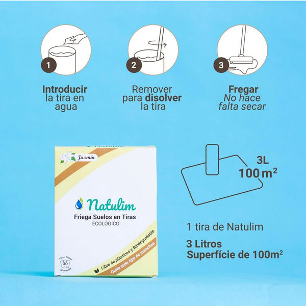 3 Pasos para usar el Fregasuelos Natulim